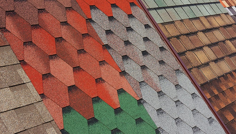 image of various roof shingles