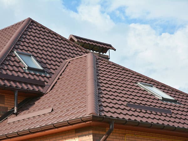 image of skylights on tiled roof